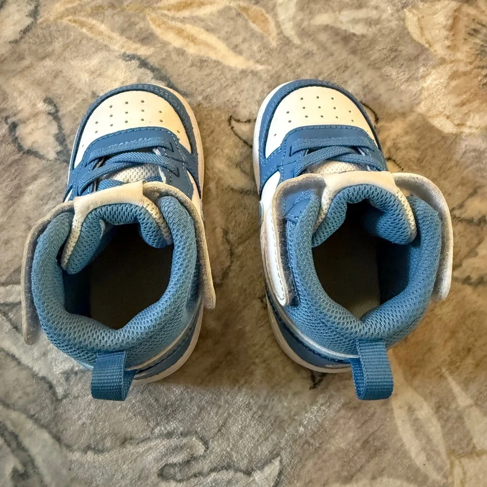 Nike Court Borough Mid 2 Toddler 6C White University Blue CD7784-123 Sneaker